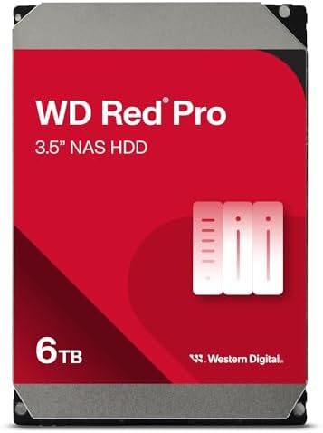 Western Digital 6TB WD Red Plus NAS Internal Hard Drive HDD   5400 RPM  SATA 6 Gb/s  CMR  256 MB Cache  3 5  WD60EFPX