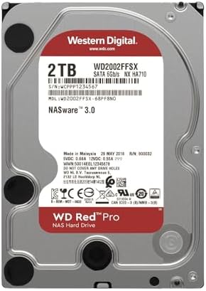 Western Digital 6TB WD Red Plus NAS Internal Hard Drive HDD   5400 RPM  SATA 6 Gb/s  CMR  256 MB Cache  3 5  WD60EFPX