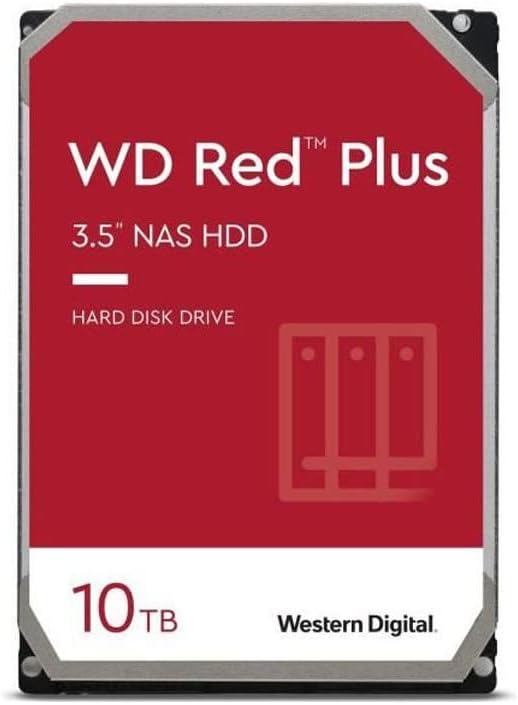 Western Digital 6TB WD Red Plus NAS Internal Hard Drive HDD   5400 RPM  SATA 6 Gb/s  CMR  256 MB Cache  3 5  WD60EFPX
