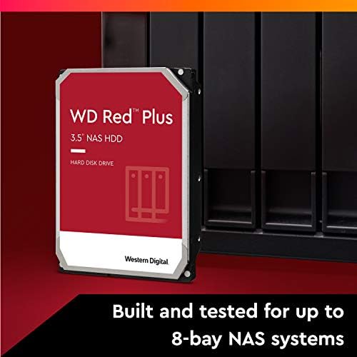 Western Digital 6TB WD Red Plus NAS Internal Hard Drive HDD   5400 RPM  SATA 6 Gb/s  CMR  256 MB Cache  3 5  WD60EFPX