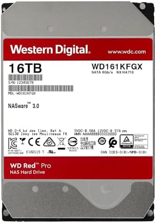 Western Digital 6TB WD Red Plus NAS Internal Hard Drive HDD   5400 RPM  SATA 6 Gb/s  CMR  256 MB Cache  3 5  WD60EFPX