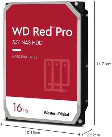 Western Digital 6TB WD Red Plus NAS Internal Hard Drive HDD   5400 RPM  SATA 6 Gb/s  CMR  256 MB Cache  3 5  WD60EFPX