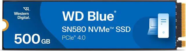 Western Digital WD Blue SN580 M 2 2280 500GB PCI Express 4 0 x4 TLC Internal Solid State Drive  SSD  WDS500G3B0E