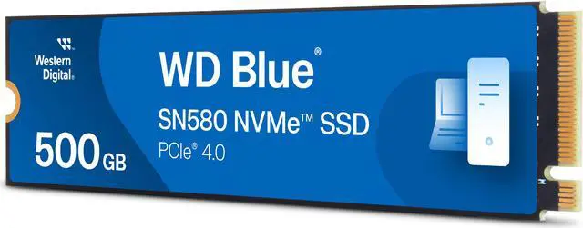 Western Digital WD Blue SN580 M 2 2280 500GB PCI Express 4 0 x4 TLC Internal Solid State Drive  SSD  WDS500G3B0E