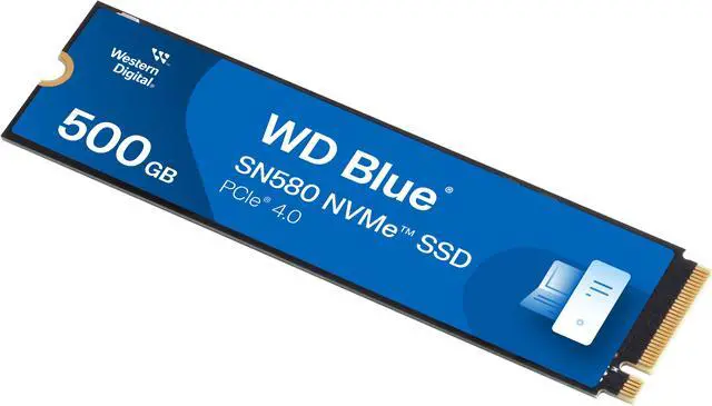 Western Digital WD Blue SN580 M 2 2280 500GB PCI Express 4 0 x4 TLC Internal Solid State Drive  SSD  WDS500G3B0E
