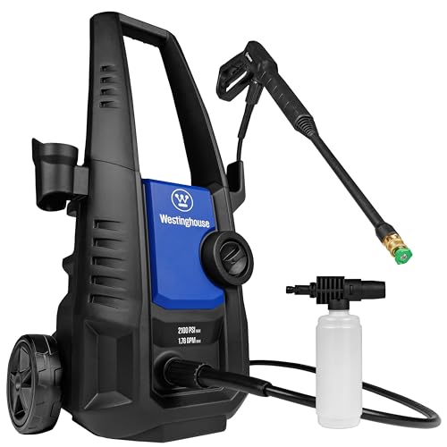 Westinghouse ePX3050 Electric Pressure Washer  2100 Max PSI 1 76 Max GPM with Foam Cannon  for Cars/Fences/Driveways/Home/Patios