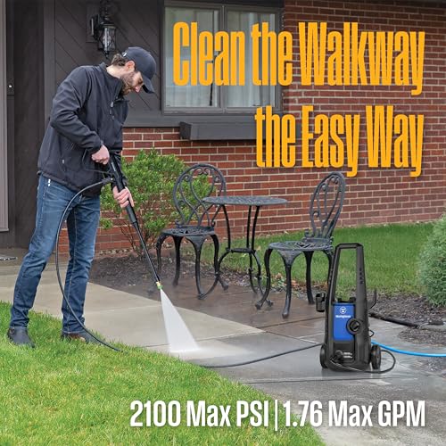 Westinghouse ePX3050 Electric Pressure Washer  2100 Max PSI 1 76 Max GPM with Foam Cannon  for Cars/Fences/Driveways/Home/Patios