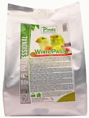 White Past Cria for Birds by Pineta Zootecnici   Soft White Breeding Paste with 19  Protein & 13  Fat  Enriched with Silymarin and Chia Seeds  Ideal for Canaries  Finches and Cereal Birds  5 lbs 