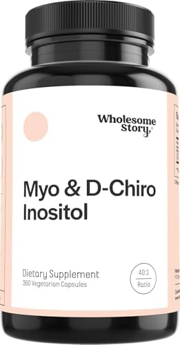 Wholesome Story Suplemento de mio-inositol y D-quiro inositol para mujeres | Suplementos de fertilidad para el equilibrio hormonal y apoyo a la salud ovárica | Mioinositol | Proporción ideal de 40:1 |