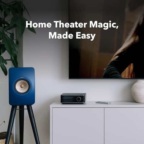 WiiM Amp Ultra with Voice Remote 2 100W Streaming Amplifier with Premium ESS ES9039Q2M DAC & Dual TI TPA3255 Amps Built in RoomFit EQ & Touchscreen HDMI ARC Optical RCA Inputs Space Gray