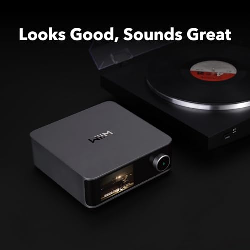 WiiM Ultra Music Streamer & Digital Preamp 3 5 Touchscreen Compatible with Google Cast & Alexa Stream Spotify Amazon Music Tidal & More HDMI ARC Phono Input & Headphone Output Space Gray
