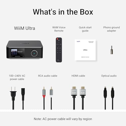 WiiM Ultra Music Streamer & Digital Preamp   3 5 Touchscreen  Compatible with Google Cast & Alexa  Stream Spotify  Amazon Music  Tidal & More   HDMI ARC  Phono Input & Headphone Output   Space Gray