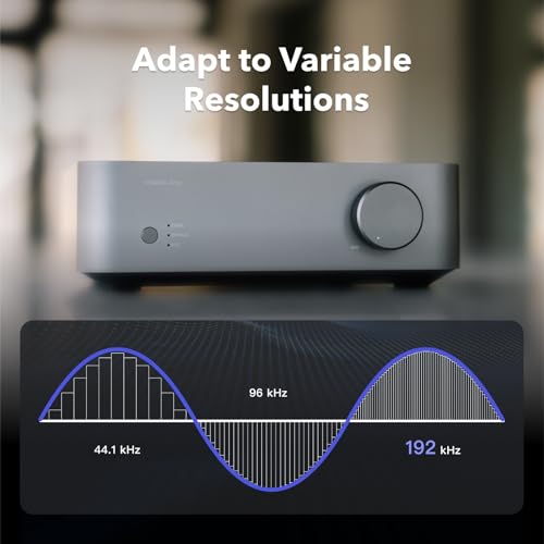 WiiM Vibelink Amp   100W Power Amplifier with Premium ESS 9039Q2M DAC and TI TPA3255   Compatible with WiiM Mini  Pro  Pro Plus  and Ultra   RCA  Coax  and Optical Inputs   Space Gray