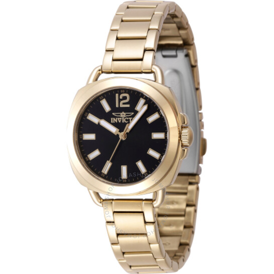 Wildflower Quartz Black Dial Ladies Watch