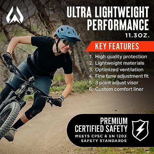 Talla M Wildhorn Corvair Mountain Bike Helmet for Men and Women with Maximum Venting  FTA fit System & Adjustable Visor  Adjustable Sizing Adult Bike Helmets for Women and Men  Stylish All Around MTB Helmet