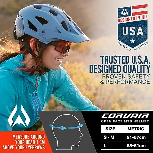 Talla M Wildhorn Corvair Mountain Bike Helmet for Men and Women with Maximum Venting  FTA fit System & Adjustable Visor  Adjustable Sizing Adult Bike Helmets for Women and Men  Stylish All Around MTB Helmet