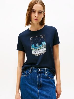 Winter Scene Graphic T Shirt