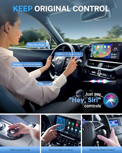 Wireless CarPlay Adapter for Apple iPhone  2024 Upgraded    Multi User Seamless Connection for Convert Wired to Wireless Car Play Adapter   No Latency from iOS 10  to Screen w/USB C  Gray 