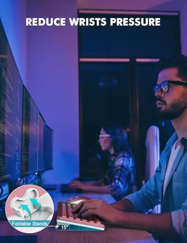 Wireless Keyboard and Mouse Combo  RGB Backlit  Rechargeable & Light Up Letters  Full Size  Soft Typing  Sleep Mode  2 4GHz Quiet Keyboard Set for Mac  Windows  Laptop  PC  Trueque  Black 