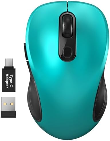WisFox 2 4G Wireless Mouse for Laptop  Ergonomic Computer Mouse with USB Receiver and 3 Adjustable Levels  6 Button Wireless Mice for Windows Mac PC Notebook  Grey 
