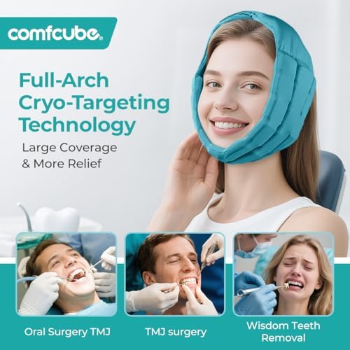 Wisdom Teeth Ice Pack Head Wrap  2 Hours Long Lasting Cold Therapy Flexible Snug Fit Jaw Face Ice Pack for Oral Surgery  TMJ  Teeth Removed Pain  Cosmetic Injection  Swelling