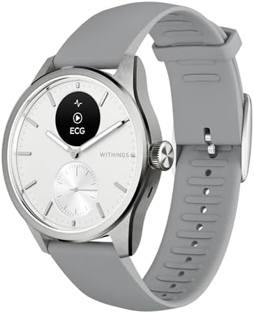 Withings ScanWatch 2 - Reloj inteligente híbrido, monitoreo de frecuencia cardíaca, rastreador de fitness, seguimiento de ciclo, monitoreo del sueño, rastreador GPS, duración de la batería de 30 días, compatible con Android y Apple, HSA/FSA