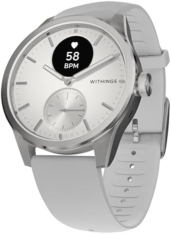 Withings ScanWatch 2 - Reloj inteligente híbrido, monitoreo de frecuencia cardíaca, rastreador de fitness, seguimiento de ciclo, monitoreo del sueño, rastreador GPS, duración de la batería de 30 días, compatible con Android y Apple, HSA/FSA