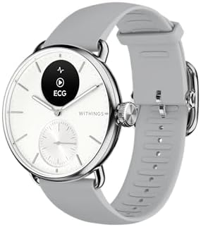 Withings ScanWatch 2 - Reloj inteligente híbrido, monitoreo de frecuencia cardíaca, rastreador de fitness, seguimiento de ciclo, monitoreo del sueño, rastreador GPS, duración de la batería de 30 días, compatible con Android y Apple, HSA/FSA