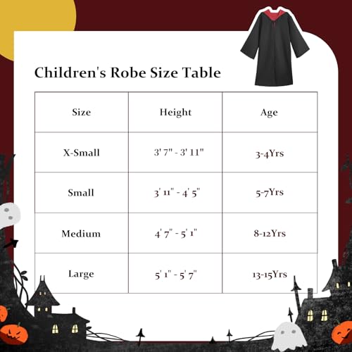Wizard Costume for Boys Girls  Wizard Robe with Accessory Set for Halloween Cosplay Party