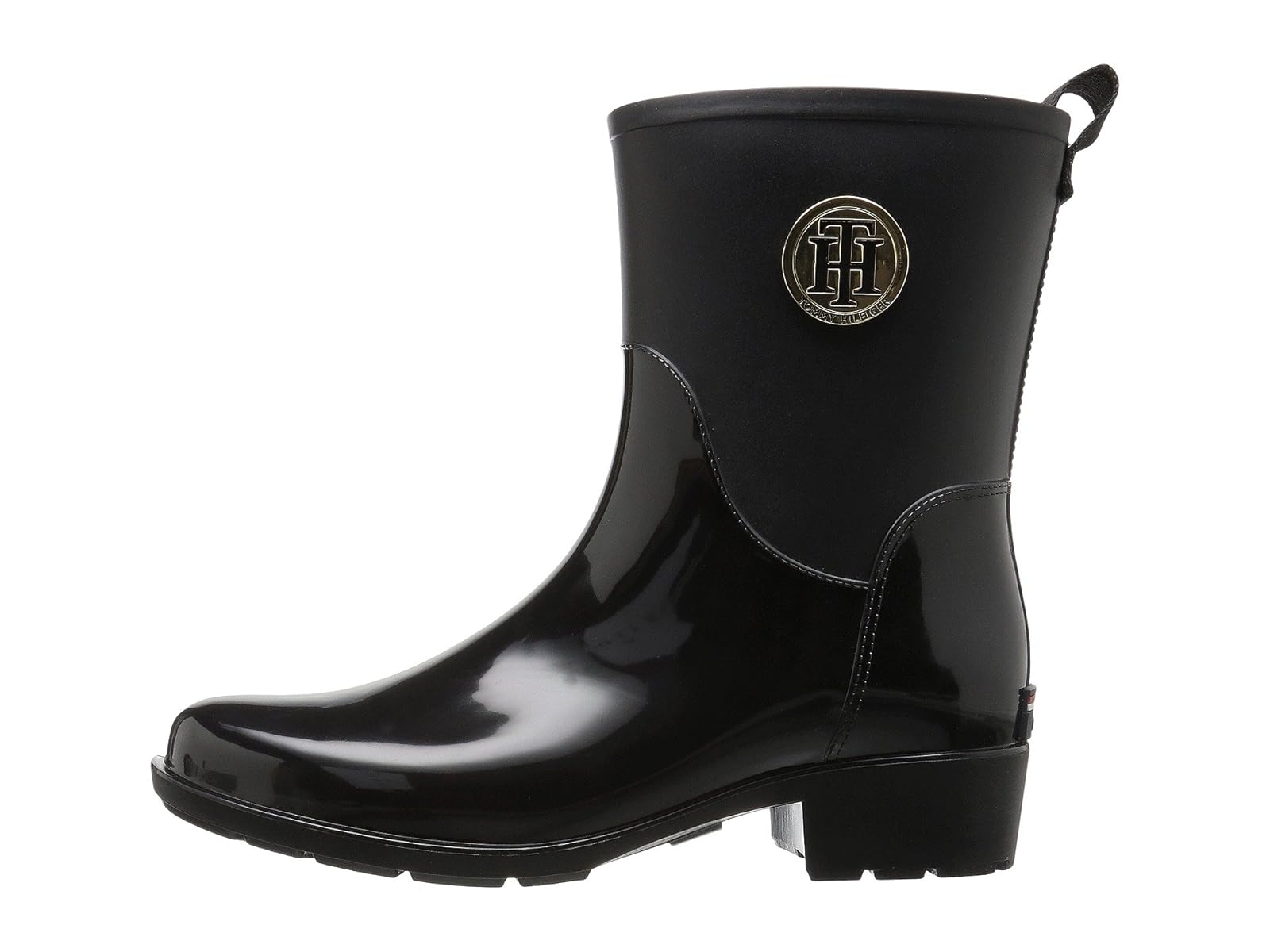 talla 9 Tommy Hilfiger Women's Kippa Rain Boot Color Black Size 9 NEW