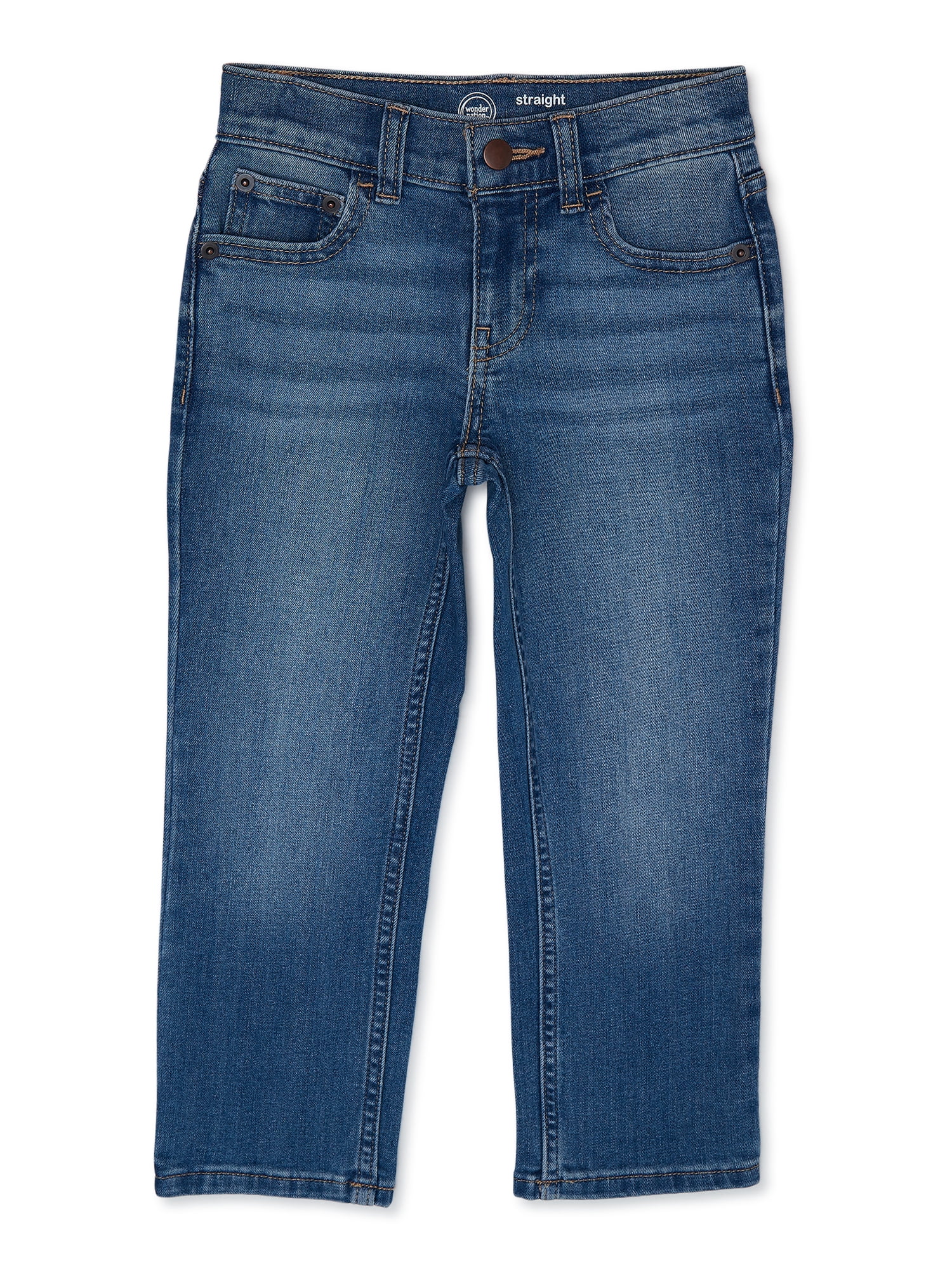 Wonder Nation Boys Straight Fit Denim Jeans  Sizes 4 18 & Husky
