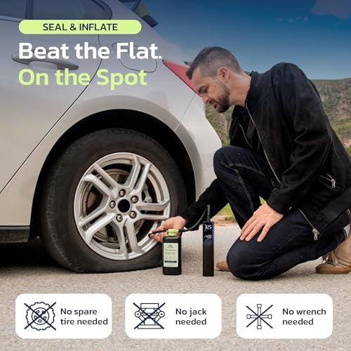 Woowind 3 in 1 Jump Starter  16000mAh Booster  65W Power Bank  150PSI Air Compressor & Tire Sealant Kit for 6 0L Gas/2 5L Diesel Engines  TPMS Safe  V01   Tire Sealant 