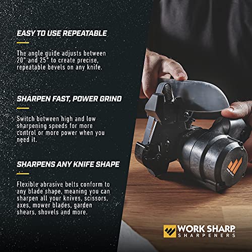 Work Sharp MK2 Electric Knife and Tool Sharpener   Adjustable Tool & Knife Sharpening System  Fast  Easy to Use