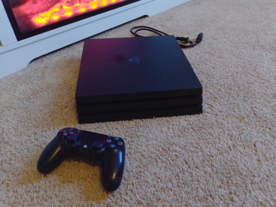 Working Sony PlayStation 4 Pro 1TB Console Black With Cords And Controller