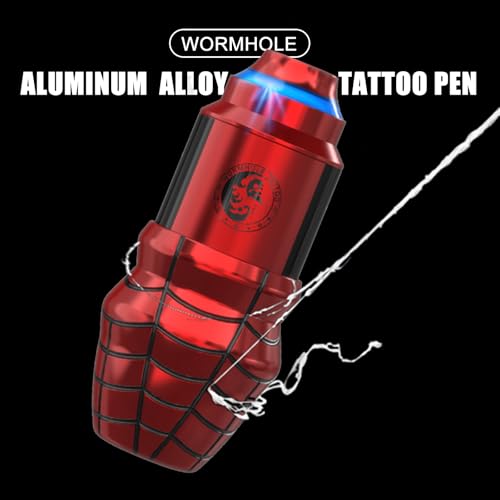 Wormhole Wireless Tattoo Machine Kit Tattoo Practice Kit Wireless Tattoo Gun with 1 050 mAh Capacity Power Supply  Tattoo Pen Kit 20 Tattoo Needles 10 Tattoo Ink WTK409