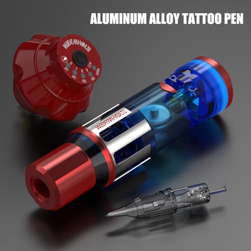 Wormhole Wireless Tattoo Machine Kit Tattoo Practice Kit Wireless Tattoo Gun with 1 050 mAh Capacity Power Supply Tattoo Pen Kit WTK410