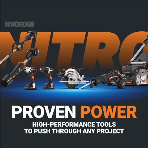 Worx Nitro 20V 18GA Cordless Brad Nailer  Cordless Nail Gun  Nail Gun Battery Powered  Up to 2 Inch  Tool Free Jam Release  Trimming & Molding  Baseboard WX842L PowerShare   Battery  Charger Included