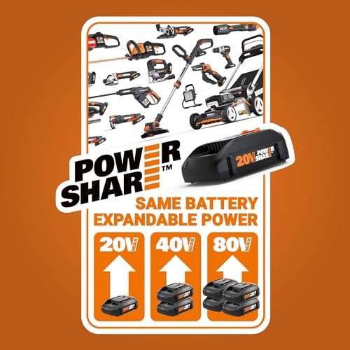 Worx Nitro 20V 18GA Cordless Brad Nailer  Cordless Nail Gun  Nail Gun Battery Powered  Up to 2 Inch  Tool Free Jam Release  Trimming & Molding  Baseboard WX842L PowerShare   Battery  Charger Included