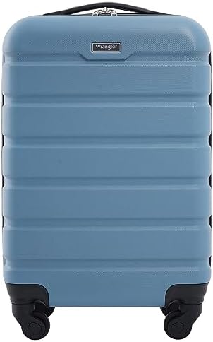 Wrangler 22 Hardside Spinner Carry On Luggage  Charcoal