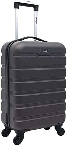 Wrangler 22 Hardside Spinner Carry On Luggage  Charcoal