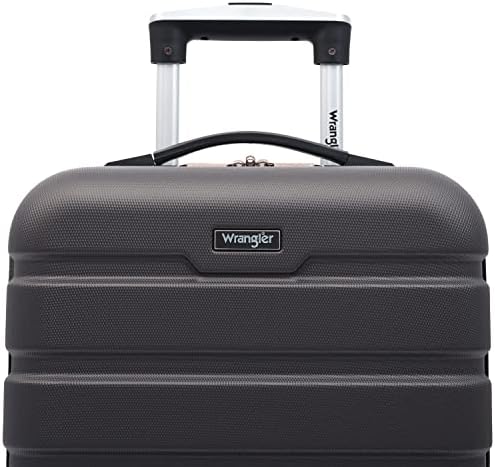 Wrangler 22 Hardside Spinner Carry On Luggage  Charcoal