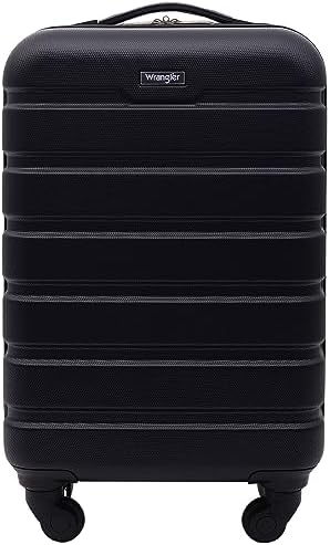 Wrangler 22 Hardside Spinner Carry On Luggage  Charcoal
