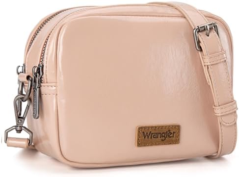Wrangler Crossbody Bags for Women Shoulder Handbag with Dual Zipper Design