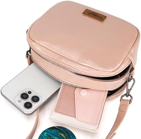 Wrangler Crossbody Bags for Women Shoulder Handbag with Dual Zipper Design