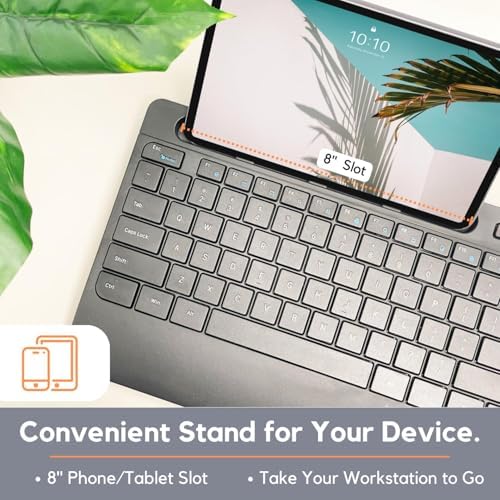 X9 Wireless USB C Keyboard and Mouse Combo   Dual Port Compatibility  USB C   A    Versatile Mouse Keyboard Combo Wireless w/ 8 Phone Stand and 113 Keys