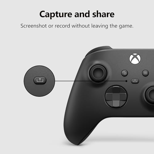 XBOX Wireless Gaming Controller   USB C Cable   Carbon Black   Console  PC  & Cloud Devices   Textured Grip   Wireless  Bluetooth  USB C Connectivity