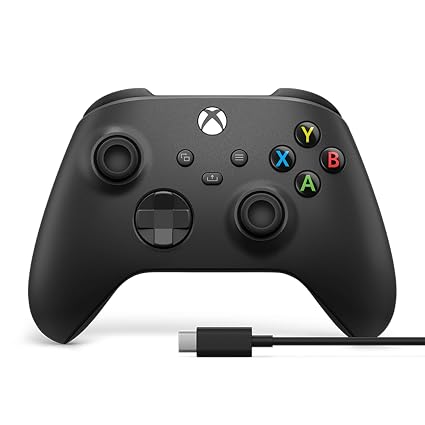 XBOX Wireless Gaming Controller + USB-C Cable | Carbon Black