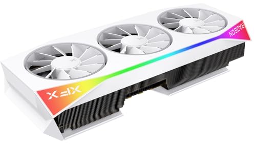 XFX Mercury AMD Radeon RX 9070XT OC Magnetic Air White Edition with RGB 16GB GDDR6 HDMI 3xDP  AMD RDNA 4 RX 97TMARGW9
