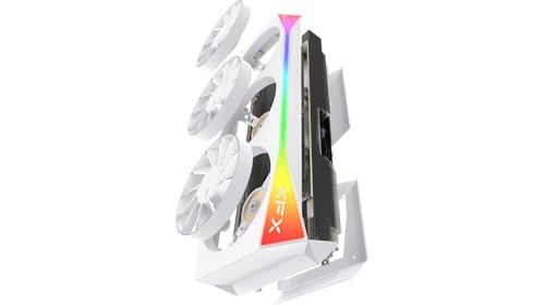 XFX Mercury AMD Radeon RX 9070XT OC Magnetic Air White Edition with RGB 16GB GDDR6 HDMI 3xDP  AMD RDNA 4 RX 97TMARGW9