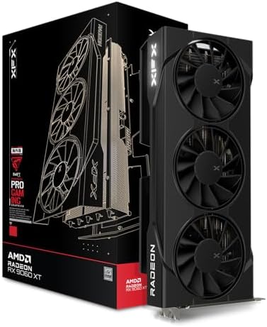XFX Quicksilver AMD Radeon RX 9070XT Gaming Edition with 16GB GDDR6 HDMI 3xDP  RDNA 4 RX 97TQICKBA  Graphics Card  Compatible with Desktop PCs
